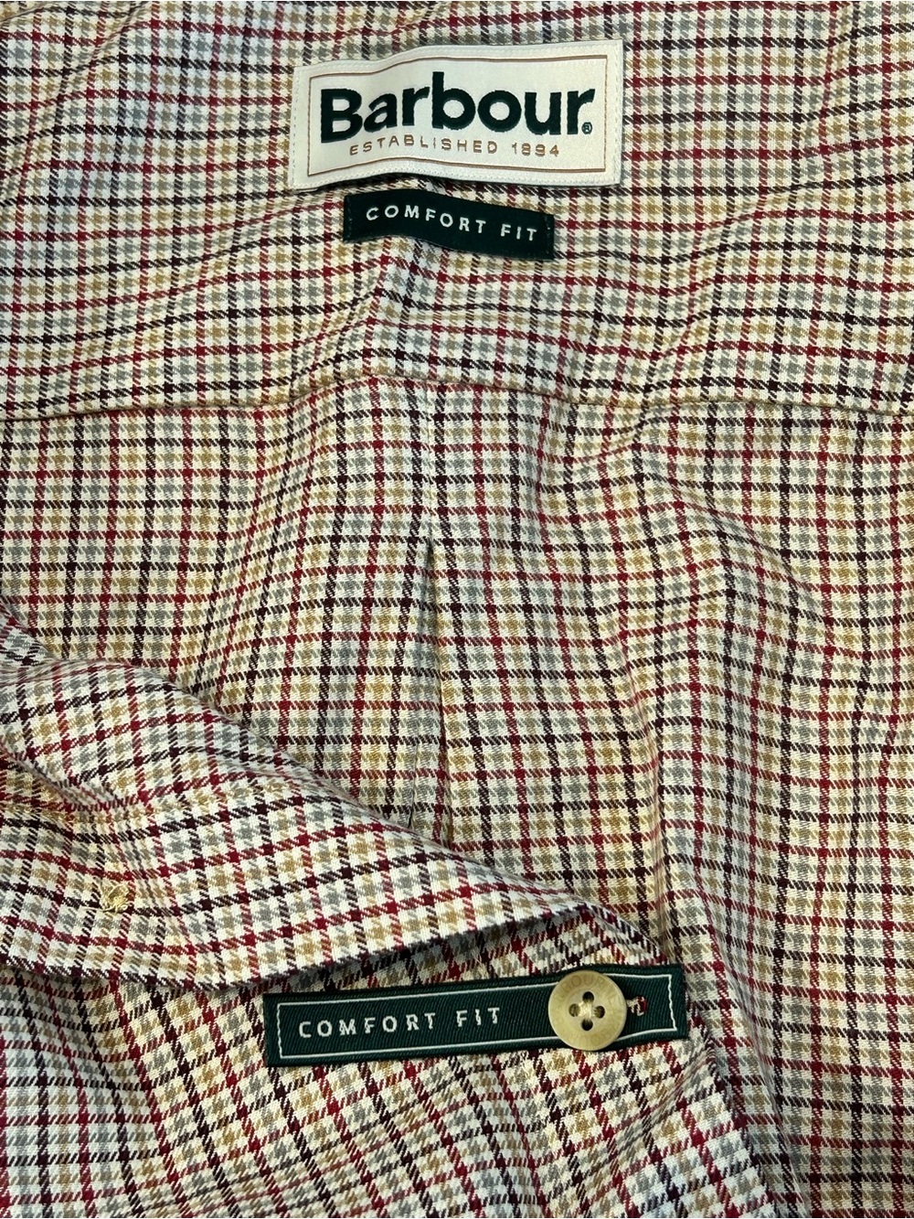Barbour Scotland Check Button Down Shirt NWT - Picture 2 of 6